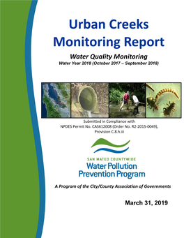 SMCWPPP Urban Creeks Monitoring Report, WY 2018