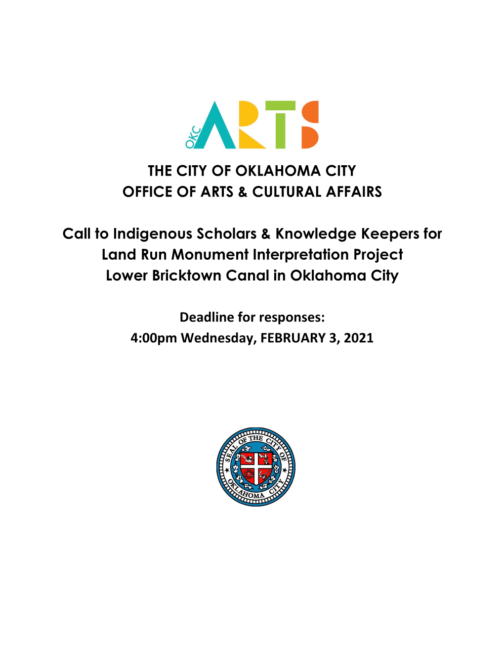 The City of Oklahoma City Office of Arts & Cultural