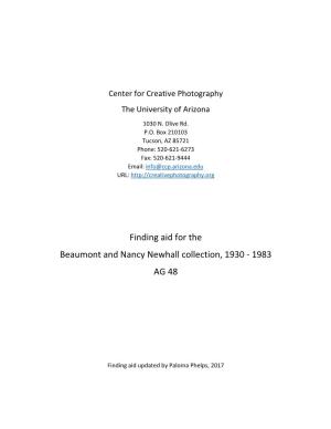 Finding Aid for the Beaumont and Nancy Newhall Collection, 1930 - 1983 AG 48