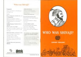 Who Was Shivaji?