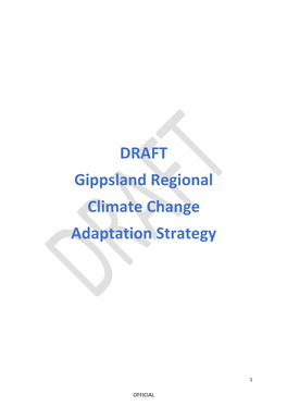DRAFT Gippsland Regional Climate Change Adaptation Strategy
