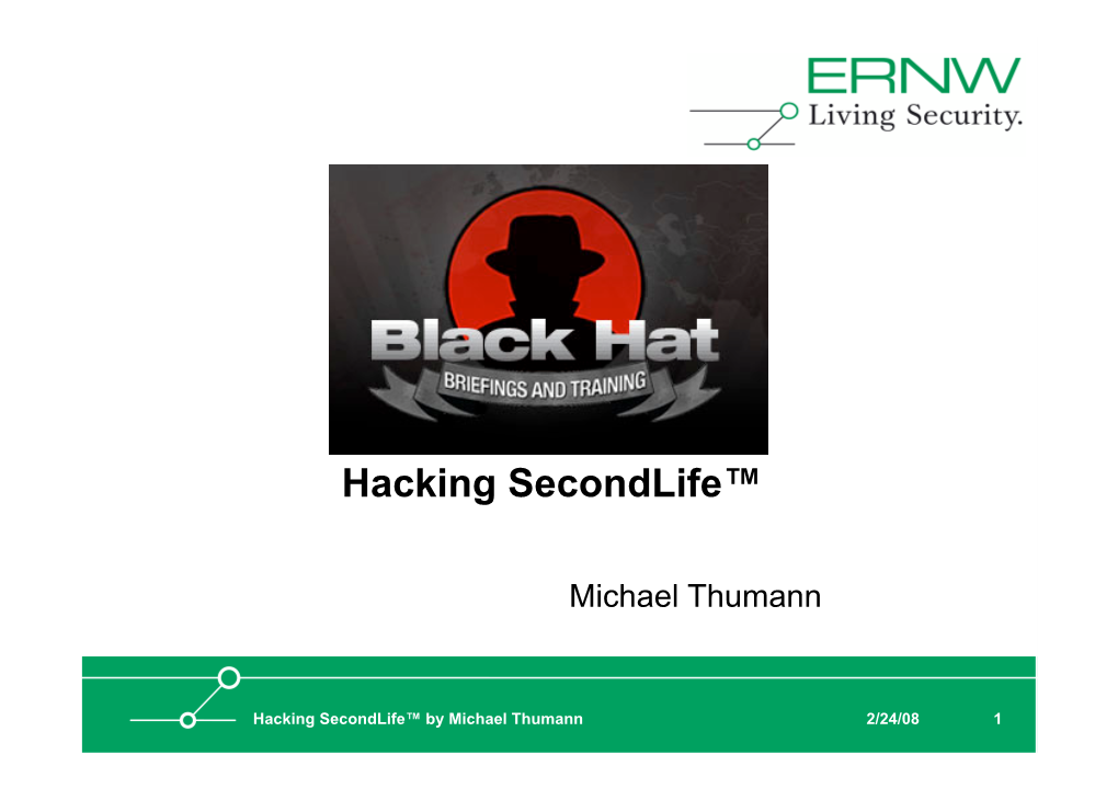 Hacking Secondlife™