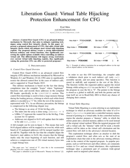 Virtual Table Hijacking Protection Enhancement for CFG