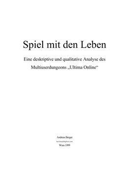 Spiel Mit Den Leben