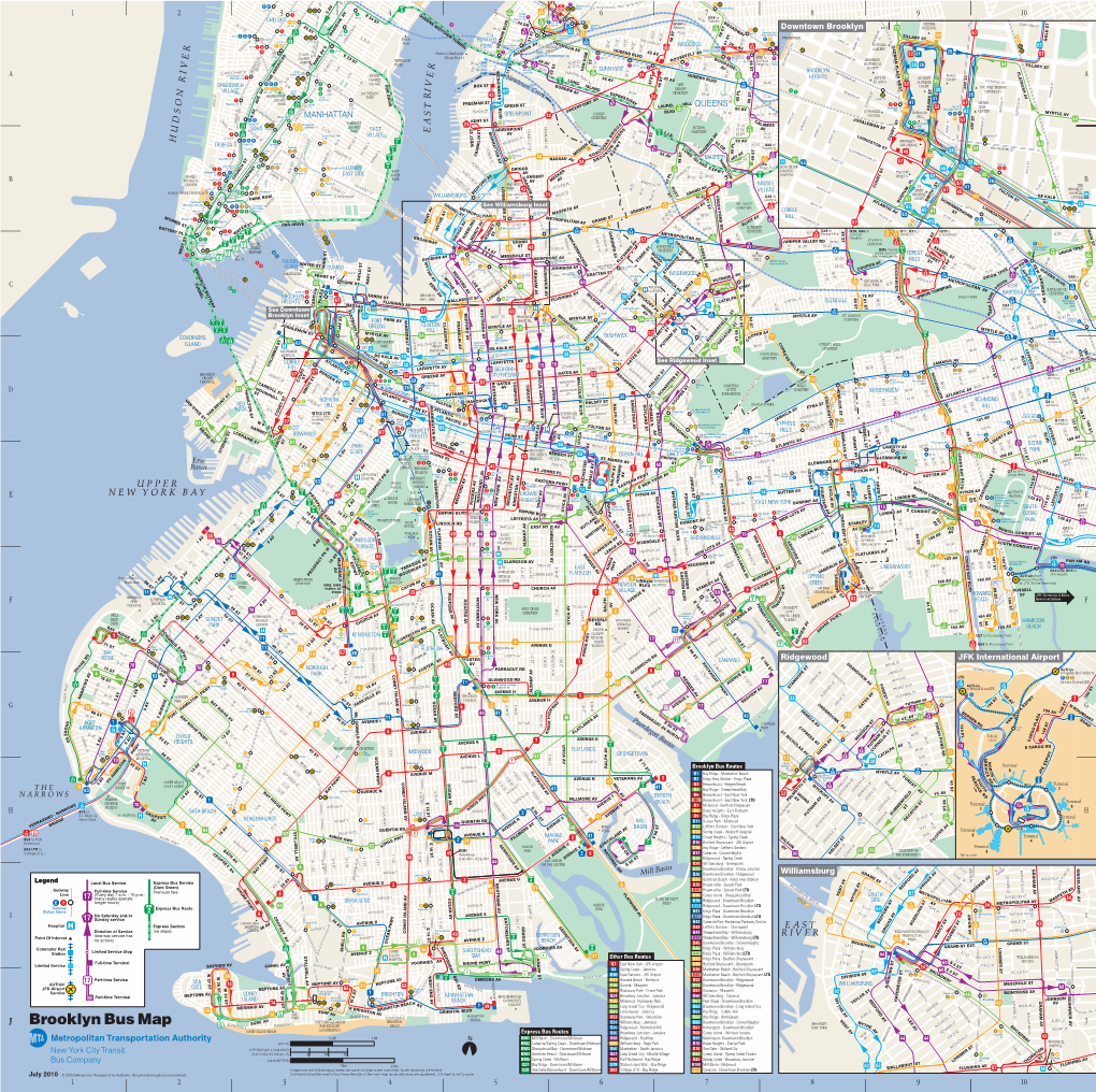 Brooklyn Bus Map July 2010