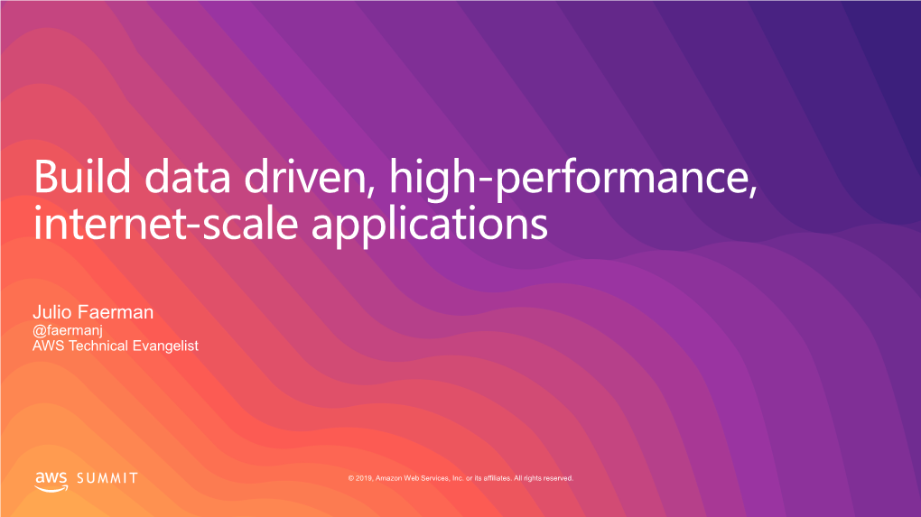 Build Data Driven, High-Performance, Internet-Scale Applications