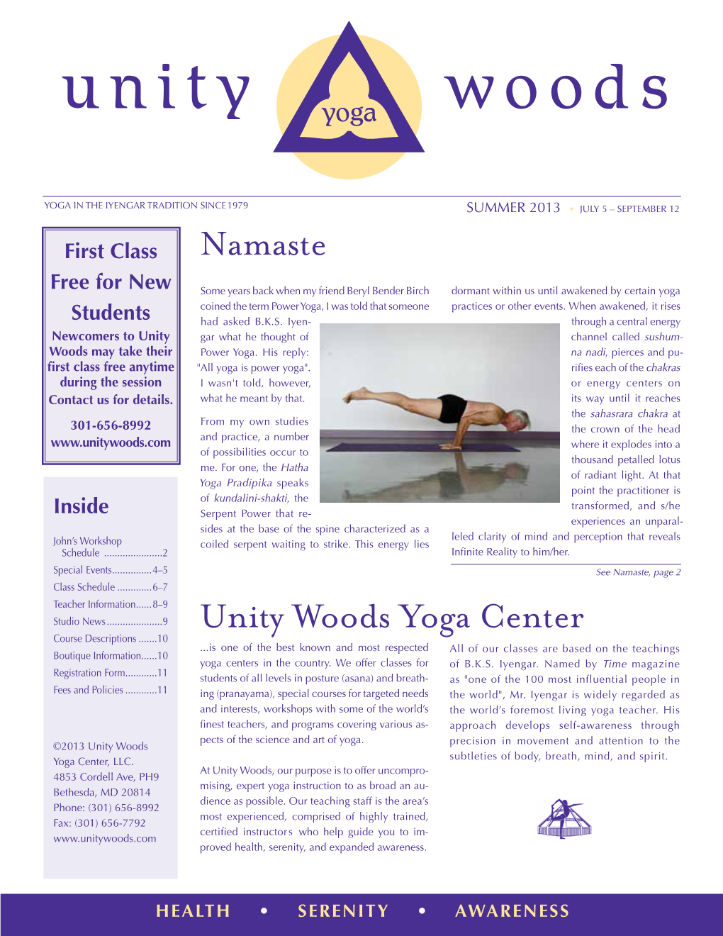 Namaste Unity Woods Yoga Center