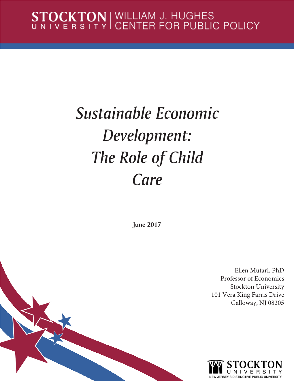 Sustainable Economic Development: the Role of Child Care