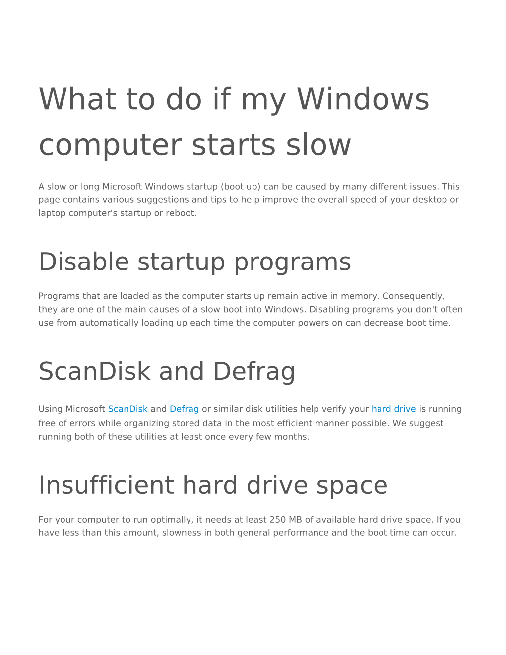 What to Do If My Windows Computer Starts Slow