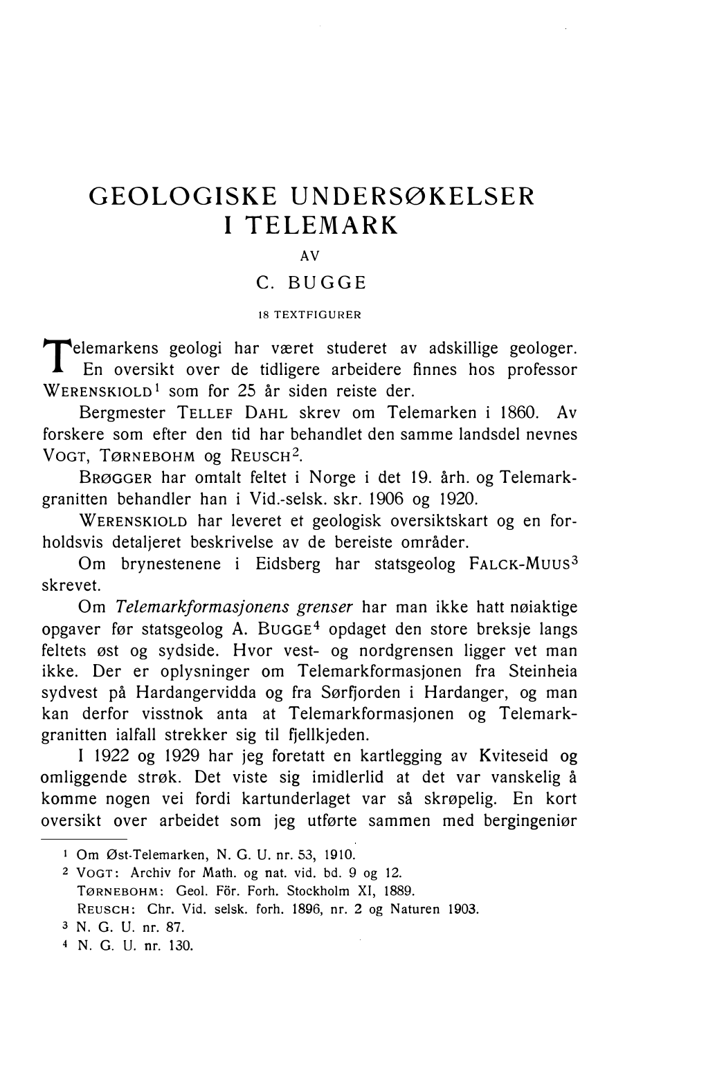 Geologiske Undersøkelser I Telemark