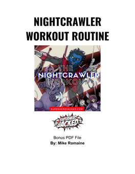 Nightcrawler Workout Routine