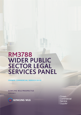 Rm3788 Wider Public Sector Legal Services Panel