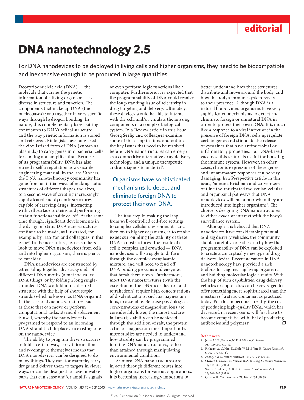DNA Nanotechnology 2.5