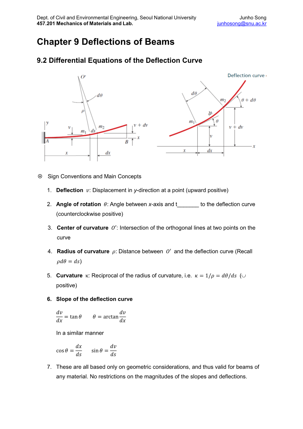 Chapter 9 Deflections of Beams