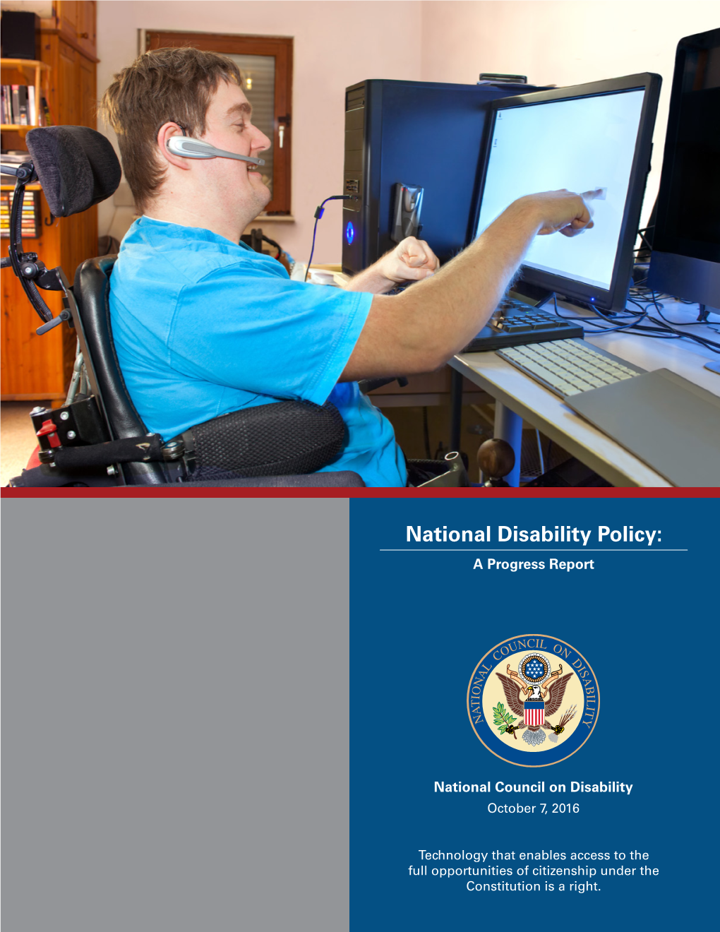 National Disability Policy: a Progress Report