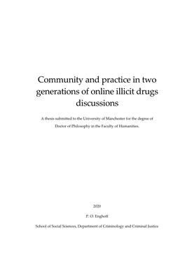 Community and Practice in Two Generations of Online Illicit Drugs Discussions