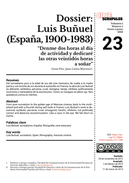 Dossier: Luis Buñuel (España, 1900-1983)