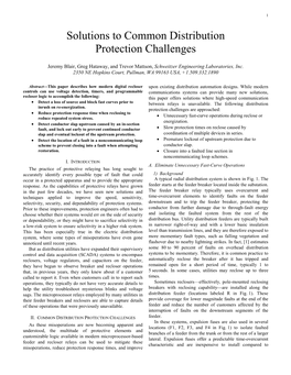 Solutions to Common Distribution Protection Challenges