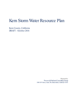 Kern Storm Water Resource Plan