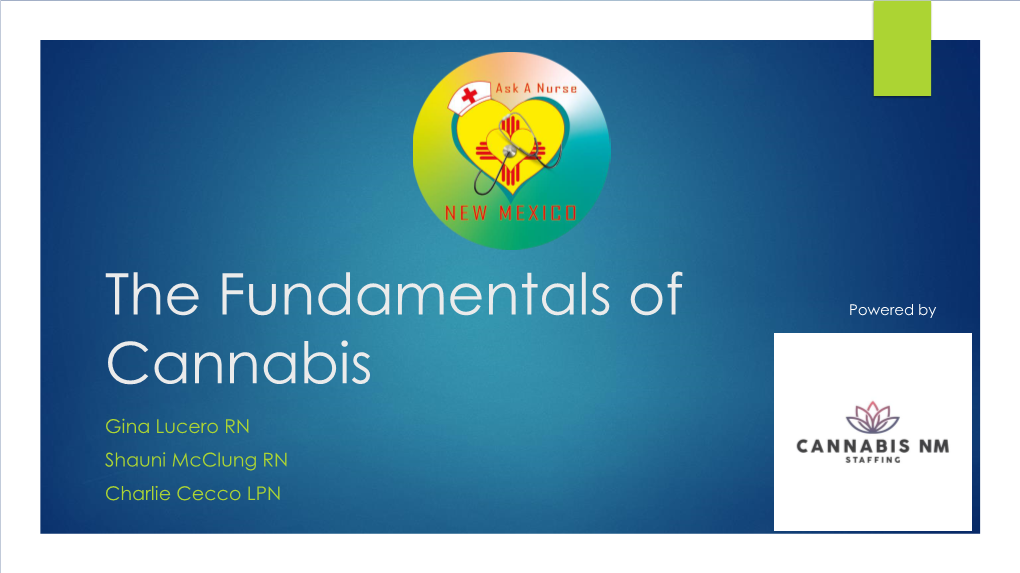 The Fundamentals of Cannabis