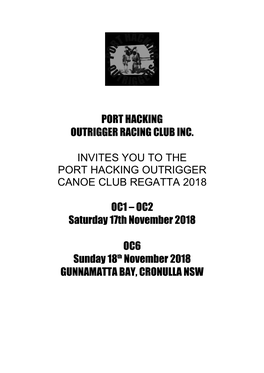 Port Hacking Outrigger Racing Club Inc