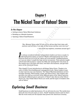 The Nickel Tour of Yahoo! Store