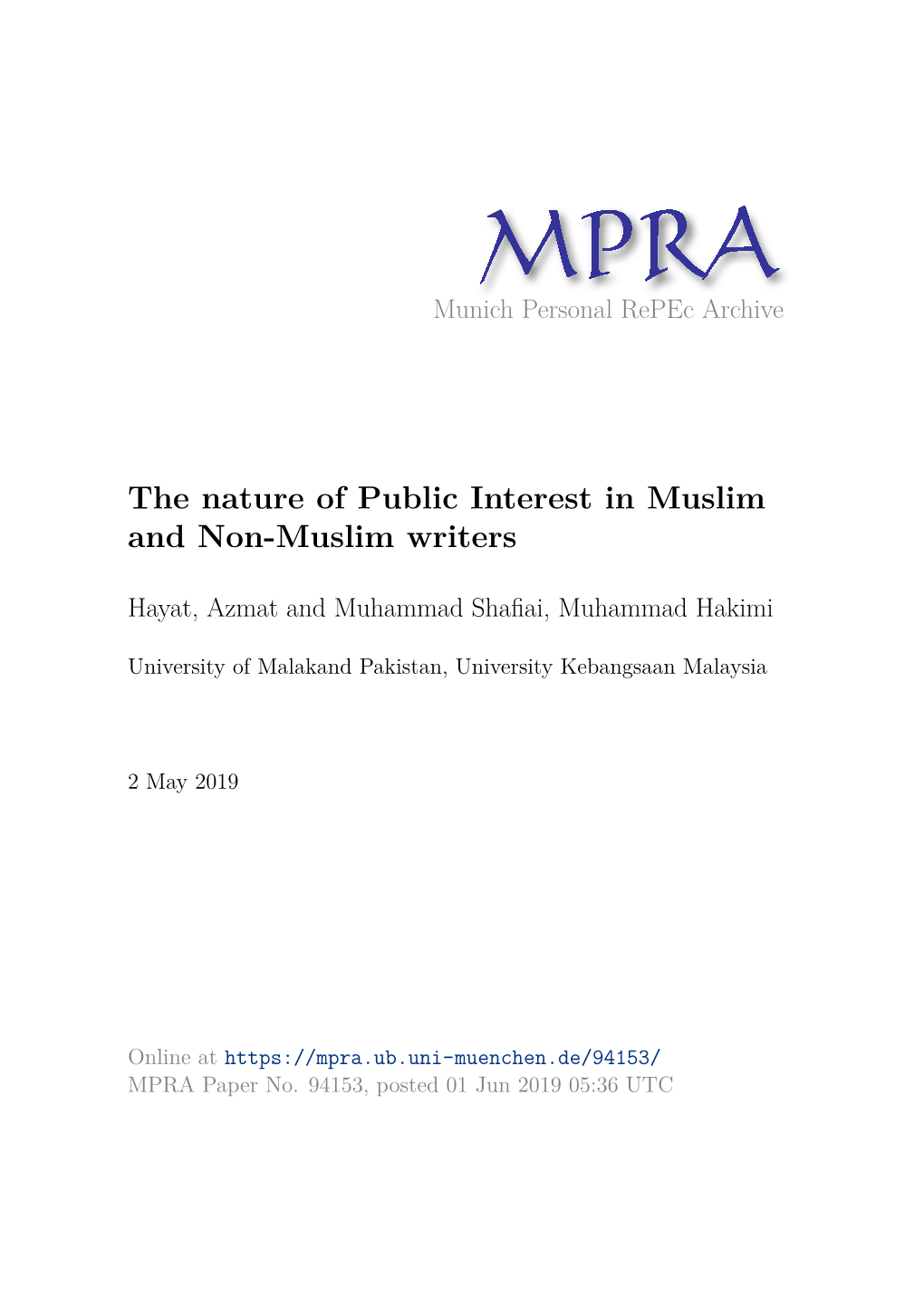 The Nature of Public Interest in Muslim and Non-Muslim Writers