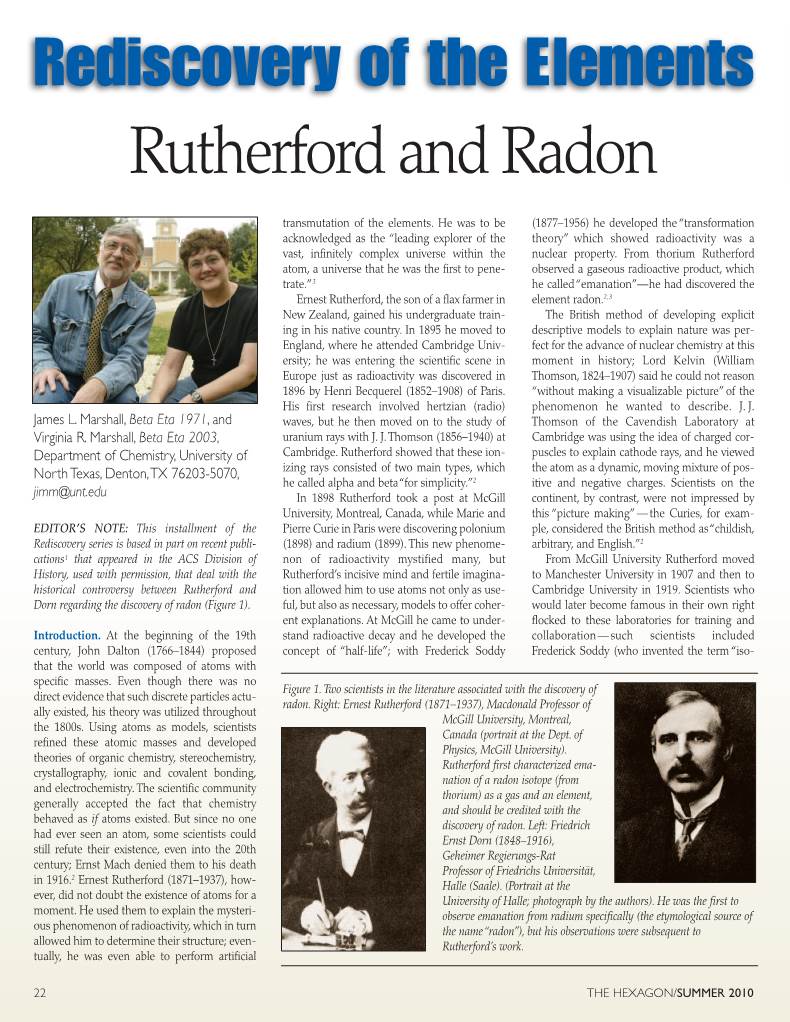 Rutherford and Radon