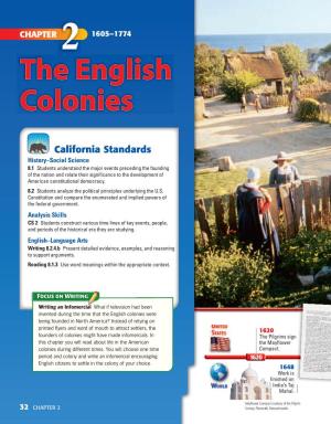 CHAPTER 2 1605–1774 the English Colonies