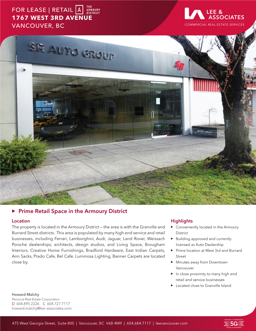 For Lease | Retail 1767 West 3Rd Avenue Vancouver, Bc