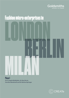 Fashion Micro-Enterprises in LONDON BERLIN