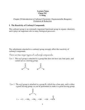 Chem 51C Chapter 20 Notes