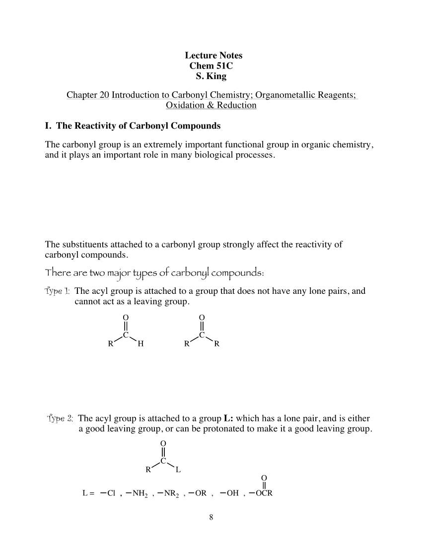 Chem 51C Chapter 20 Notes