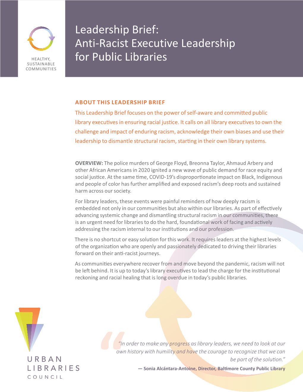 Anti-Racist Executive Leadership for Public Libraries