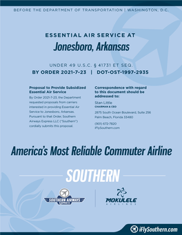 America's Most Reliable Commuter Airline