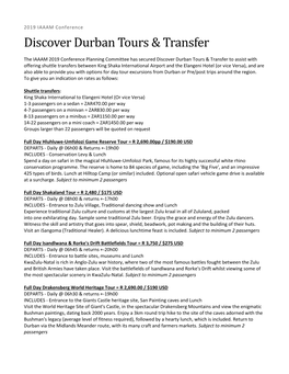 Discover Durban Tours & Transfer