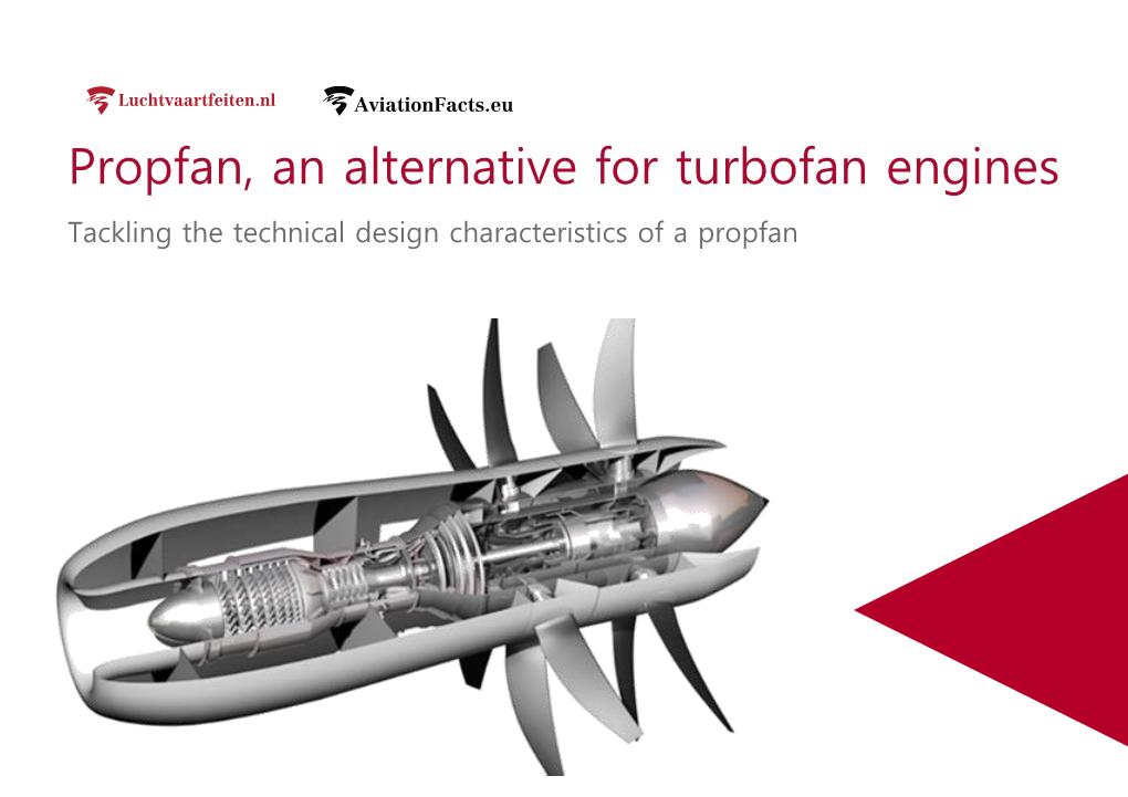 Propfan, an Alternative for Turbofan Engines