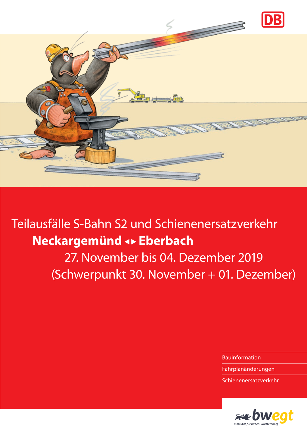 Teilausfälle S-Bahn S2 Und Schienenersatzverkehr Neckargemünd Eberbach 27