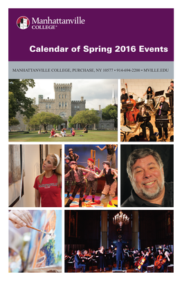 Spring 2016 Event Calendar.Indd