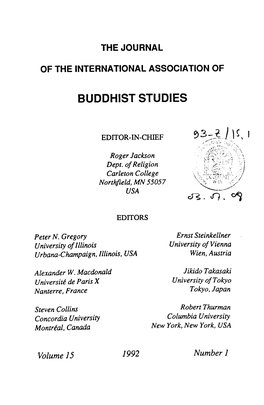 Some Observations on the Present and Future of Buddhist Studies* by D