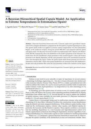 A Bayesian Hierarchical Spatial Copula Model: an Application to Extreme Temperatures in Extremadura (Spain)