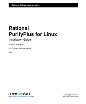 Rational Purifyplus for Linux Installation Guide Preface