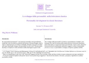 Lo Sviluppo Della Personalità Nella Letteratura Classica Personality Development in Classic Literature