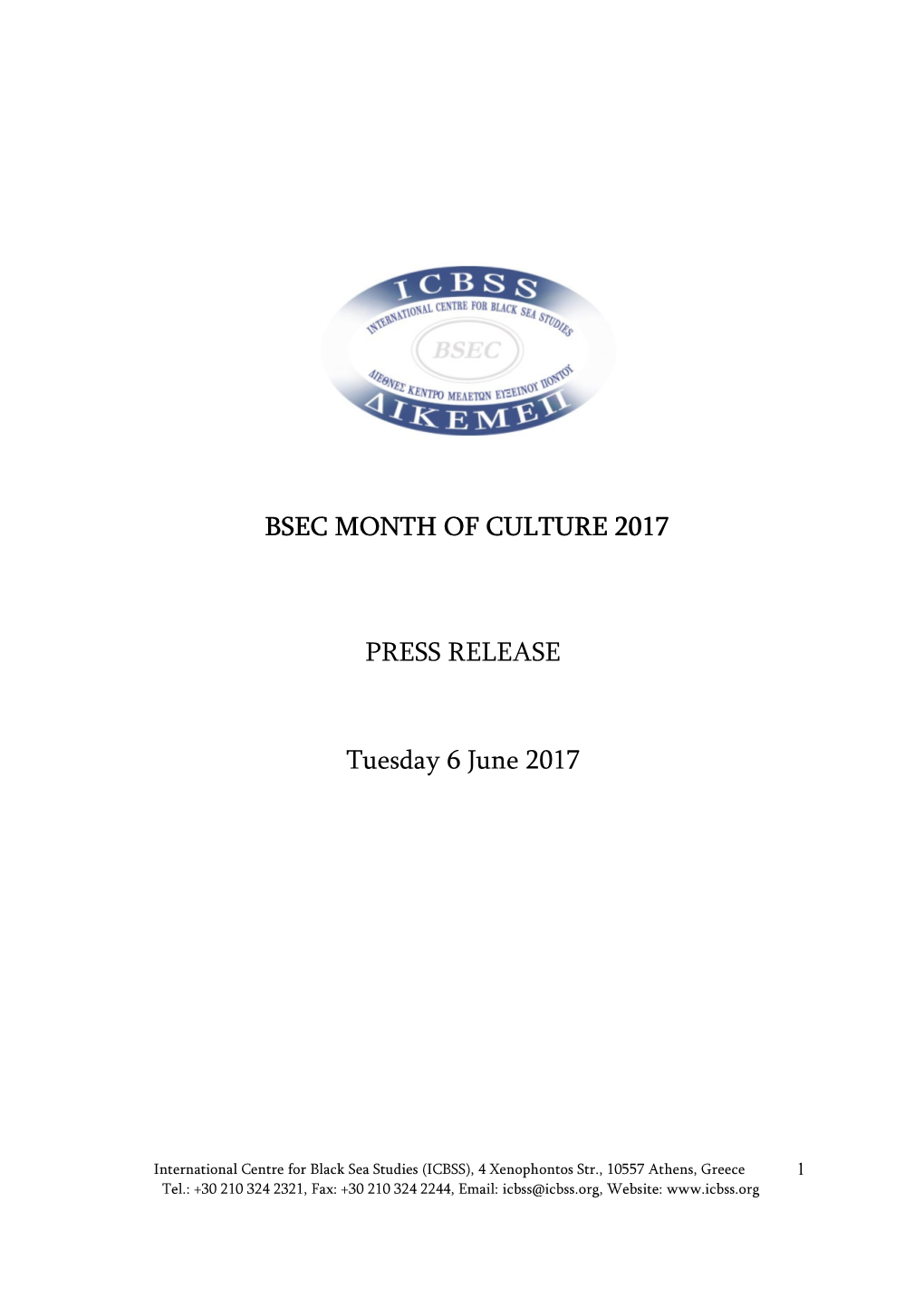 2017 06 06 PR BSEC Month of Culture