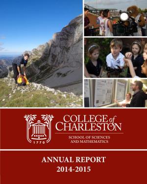 ANNUAL REPORT 2014-2015 School of Sciences and Mathematics Annual Report 2014‐2015