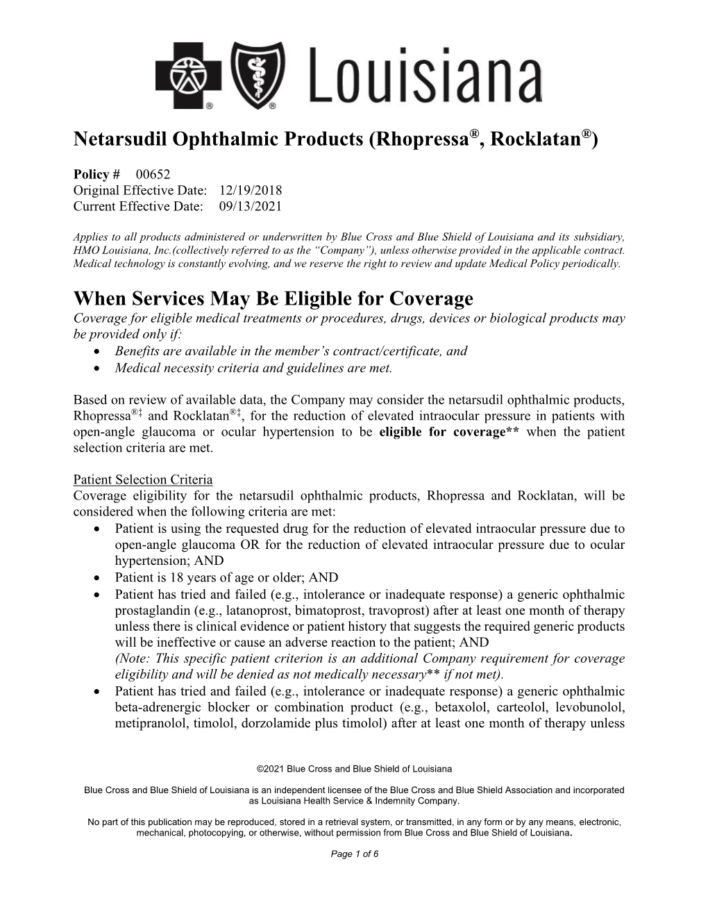 00652 Netarsudil Ophthalmic Products (Rhopressa, Rocklatan)