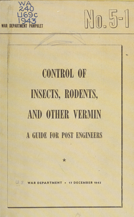 Control of Insects, Rodents, and Other Vermin