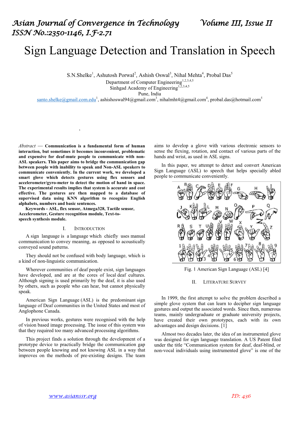 Sign Language Detection and Translation in Speech