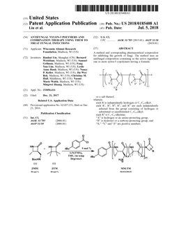 A2) Patent Application Publication 0) Pub. No.: US 2018/0185408 A1 Liu Et Al