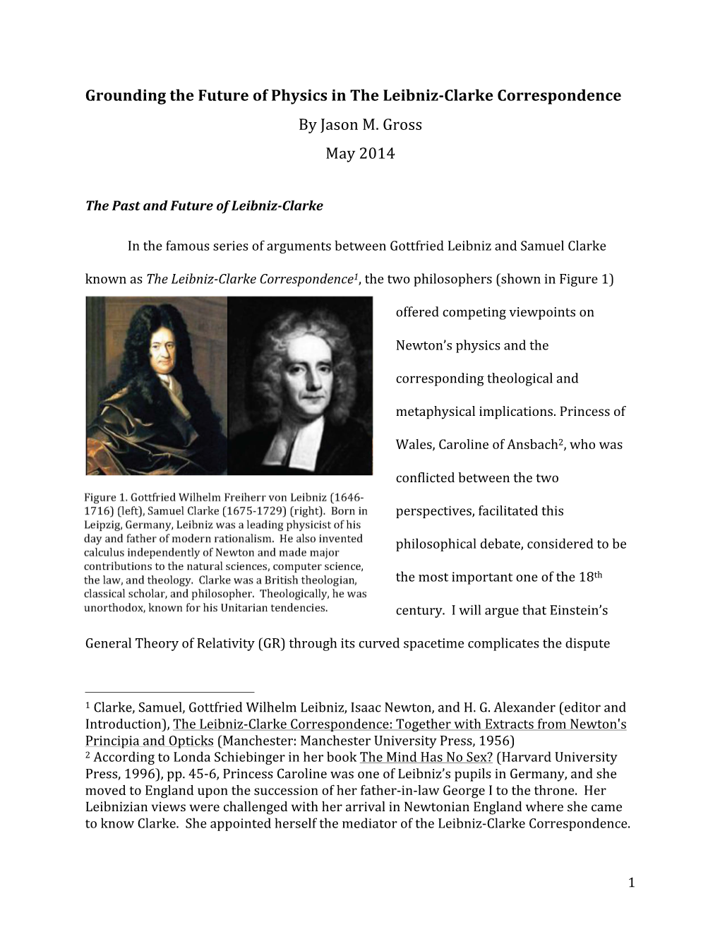 Grounding the Future of Physics in the Leibniz-Clarke Correspondence by Jason M